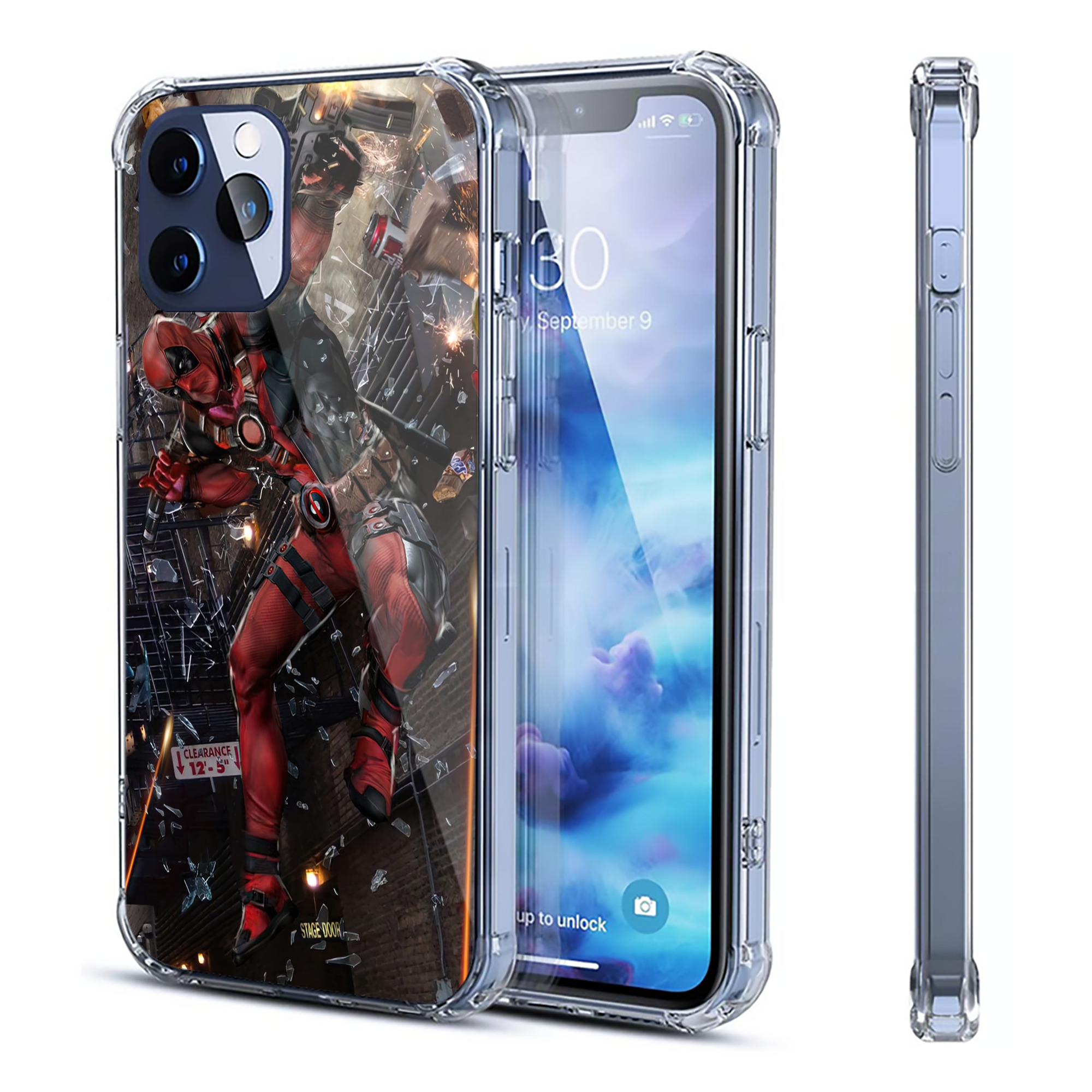 （画像用） Deadpool デッドプール 【iPhone 12シリーズ対応】透明スマホケース（クリアソフトケース）